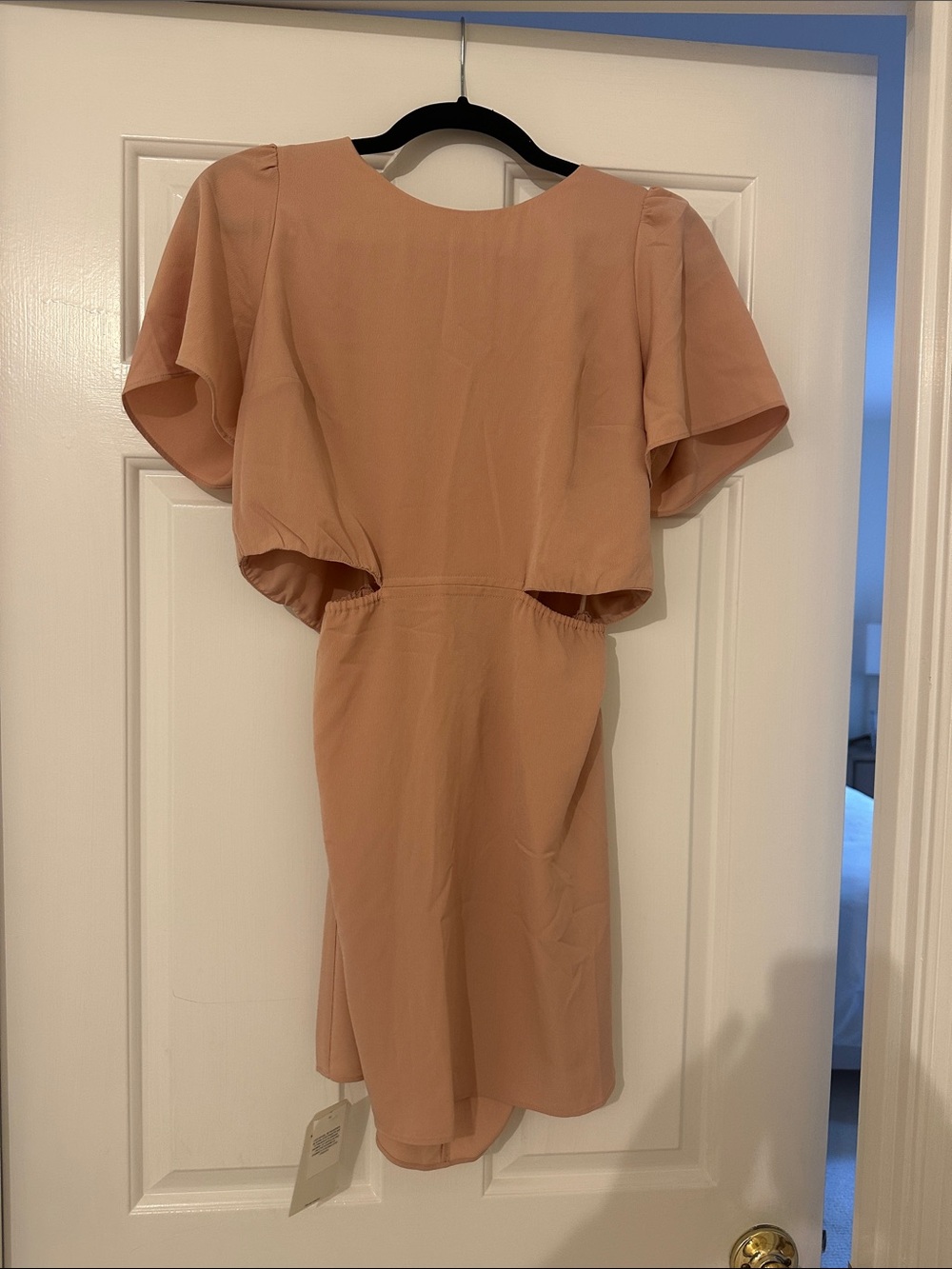NWT Abercrombie Women's Flutter-Sleeve Dress with cutouts
